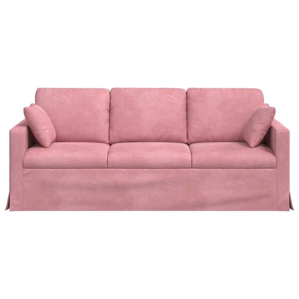 vidaXL Sofa Rosa Gesamtabmessungen: 198 x 78 x 80 cm (B x T x H) Samt