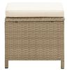 vidaXL Gartenstühle mit Hocker 2 Stk. Poly Rattan Beige