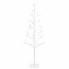vidaXL LED-Lichterbaum Wei&szlig; 18 x 18 x 120 cm Stahl 140 LEDs