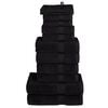 vidaXL 12 tlg. Premium-Handtuch-Set SOLUND Schwarz 600 g/m&sup2;