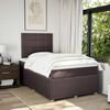 vidaXL Boxspringbett mit Matratze Dunkelbraun 120x200 cm Stoff