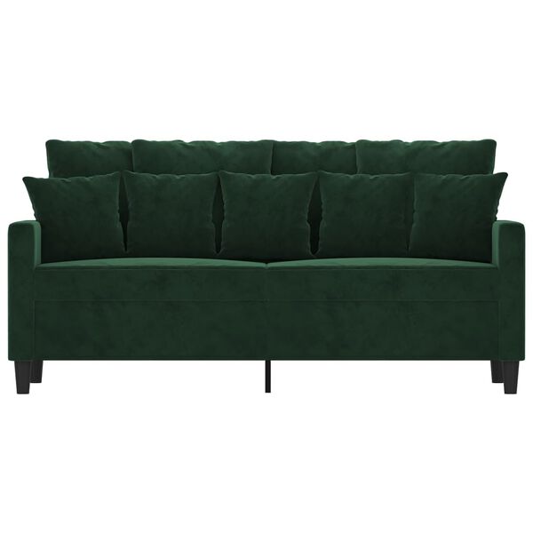 vidaXL 2-Sitzer-Sofa Dunkelgrün 140 cm Samt