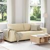 vidaXL 3-Sitzer-Sofa Creme 220x77x82 cm Stoff