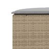 vidaXL 3-tlg. Garten-Sofagarnitur Halbrund Beige Poly-Rattan