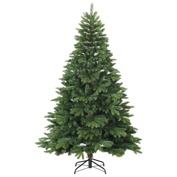 vidaXL Künstlicher Weihnachtsbaum mit 300 LEDs Grün 180 cm PE und PVC