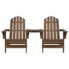 vidaXL Adirondack-Gartenstühle mit Tisch Massivholz Tanne Braun