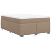 vidaXL Boxspringbett Matratze Cappuccino-Braun 160x200 cm Kunstleder