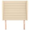 vidaXL Kopfteil mit Ohren Creme 93x23x118/128 cm Stoff
