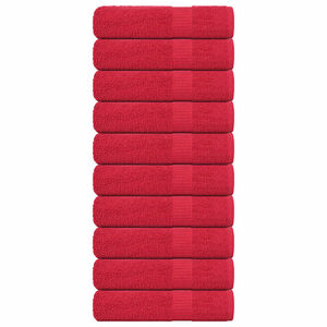 vidaXL Duscht&uuml;cher FROGN 10 Stk. Rot 70x140 cm 360 g/m&sup2;