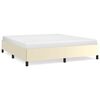 vidaXL Bettgestell ohne Matratze Creme 160x200 cm Kunstleder
