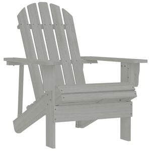 vidaXL Gartenstuhl Holz Grau