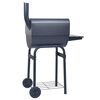 vidaXL Holzkohlegrill Smoker mit Unterer Ablage Schwarz