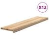 vidaXL Treppenstufen 12 Stk. Unbehandelt 110x25x2 cm Massivholz Eiche