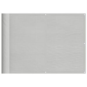 vidaXL Balkon-Sichtschutz Hellgrau 75x400 cm 100 % Polyester-Oxford