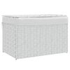 vidaXL W&auml;schekorb mit Deckel Wei&szlig; 55,5x35x34 cm Poly Rattan