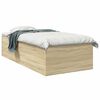 vidaXL Bodenbettgestell Sonoma-Eiche 80 x 200 cm Holzwerkstoff