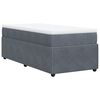 vidaXL Boxspringbett mit Matratze Dunkelgrau 100x200 cm Samt
