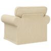 vidaXL Sofa 60cm Creme Metall