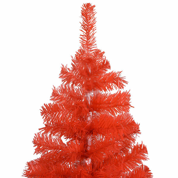 vidaXL K&uuml;nstlicher Weihnachtsbaum Beleuchtung & Kugeln Rot 240 cm