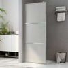 vidaXL Begehbare Duschwand mit voll mattiertem ESG-Glas 140x195 cm