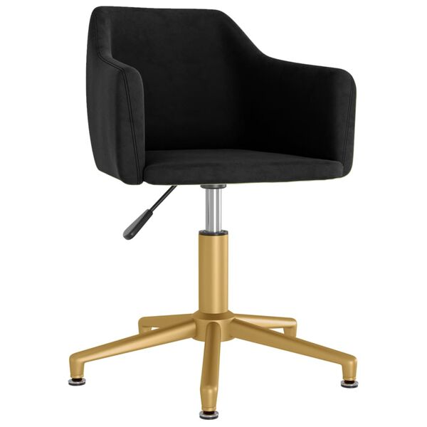 vidaXL Esszimmerst&uuml;hle 4 Stk. Drehbar Schwarz Samt