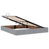 vidaXL Bett mit Stauraum und LED mit LED Hellgrau 160 x 200 cm Stoff