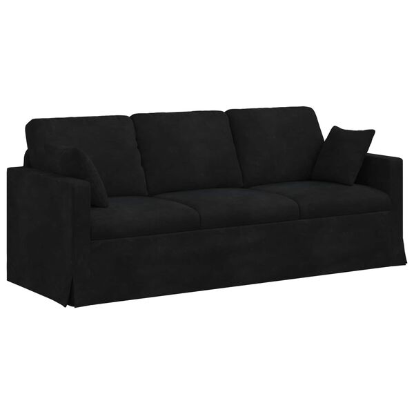 vidaXL Sofa Schwarz Gesamtabmessungen: 198 x 78 x 80 cm (B x T x H)