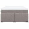 vidaXL Boxspringbett mit Matratze Taupe 140x190 cm Stoff