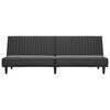 vidaXL Schlafsofa 2-Sitzer Schwarz Kunstleder