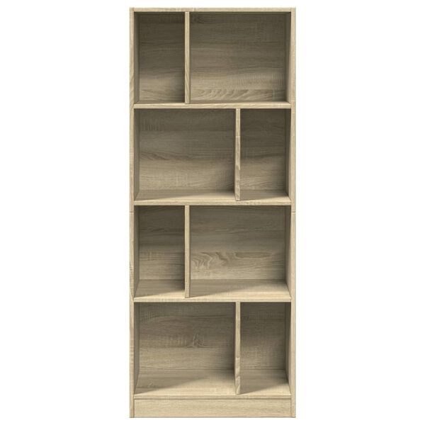 vidaXL B&uuml;cherregal Sonoma-Eiche 57x28,5x141 cm Holzwerkstoff