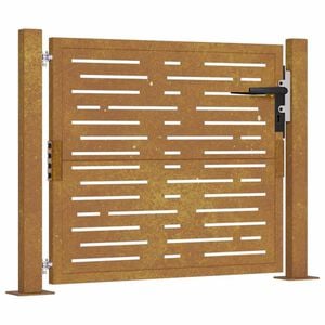 vidaXL Gartentor 100x75 cm Cortenstahl Quadratisches Design