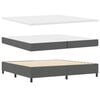 vidaXL Boxspringbett mit Matratze Dunkelgrau 200 x 200 cm Stoff