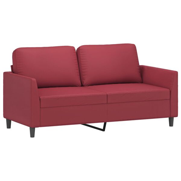 vidaXL 2-Sitzer-Sofa Weinrot 140 cm Kunstleder