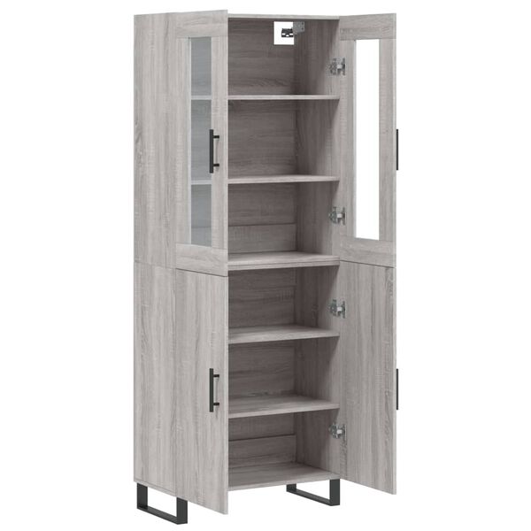 vidaXL Highboard Grau Sonoma 69,5x34x180 cm Holzwerkstoff
