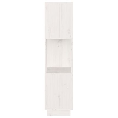 vidaXL Bücherregal/Raumteiler Weiß 51x25x101 cm Massivholz Kiefer