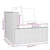 vidaXL 5-tlg. Garten-Lounge-Set mit Kissen Poly Rattan Grau