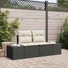 vidaXL Gartensofa Schwarz 123 x 62 x 69cm Poly-Rattan