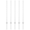 vidaXL Eingebetteter Zaunpfosten 5 stk. Silber 140 cm