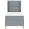 vidaXL Boxspringbett mit Matratze Dunkelgrau 90x190 cm Hellgrau Stoff