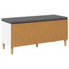 vidaXL Flurbank mit Kissen mit Speicher mit T&uuml;r Wei&szlig; 60 x 38 x 46 cm