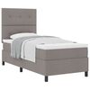 vidaXL Boxspringbett mit Matratze Taupe 100 x 200 cm Stoff