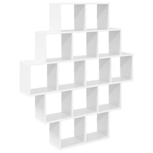 vidaXL Wandregal Wei&szlig; 120 x 20 x 136 cm Holzwerkstoff