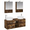 vidaXL Badezimmerm&ouml;bel-Set 5 stk. Ger&auml;ucherte Eiche