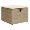 vidaXL 9-tlg. Garten-Sofagarnitur mit Kissen Beige Poly Rattan Akazie