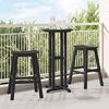vidaXL Garten Bar Set 3 pcs Schwarz HDPE