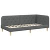 vidaXL Eckbettgestell Dunkelgrau 90 x 200 cm Stoff