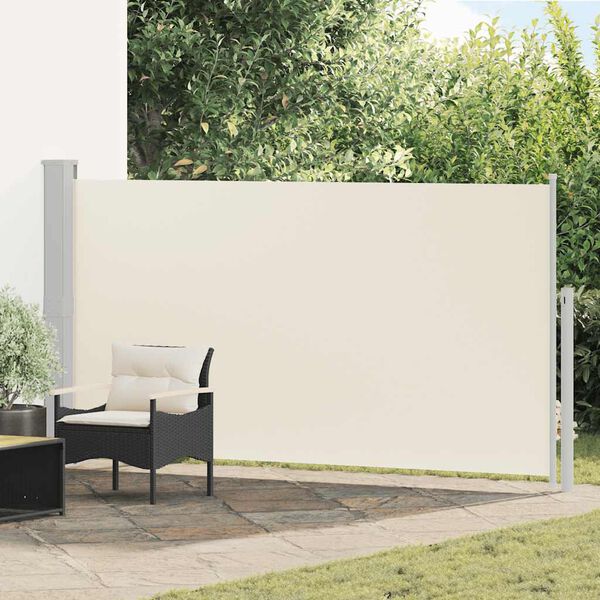 vidaXL Ausziehbare Seitenmarkise 170&times;300 cm Creme
