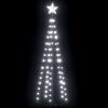 vidaXL Weihnachtsbaum Kegelform 70 LEDs Deko Kaltwei&szlig; 50x120 cm