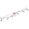 vidaXL Deckenleuchte mit 6 LED Spotlights Satin Nickel