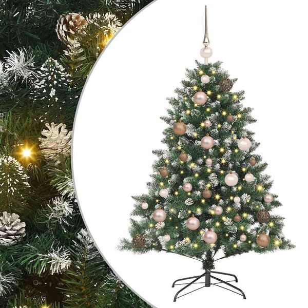 vidaXL K&uuml;nstlicher Weihnachtsbaum mit 150 LEDs mit St&auml;nder Gr&uuml;n 120 cm
